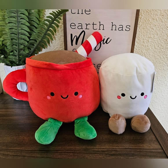 Hallmark Hot Cocoa and Marshmallow Magnetic Plush 18 Inch Better Together BFF - Picture 2 of 16